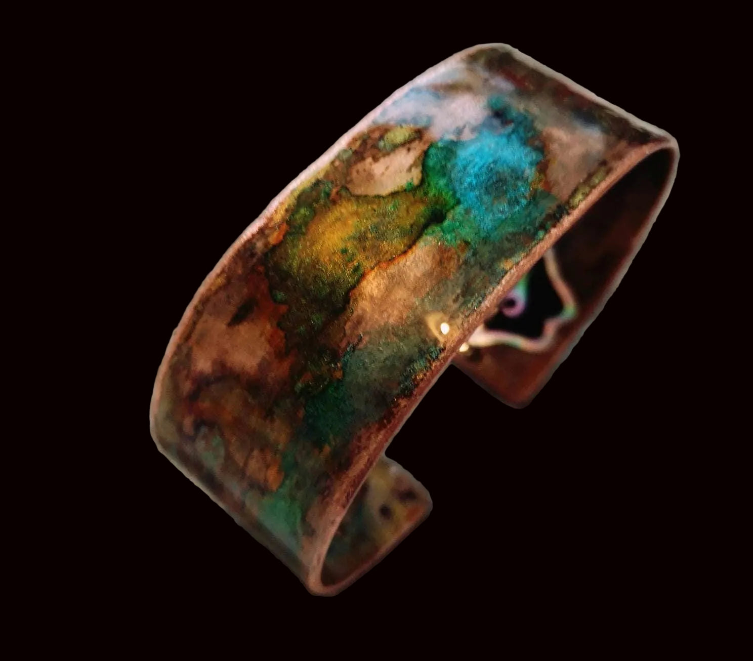 Cuff Bracelet Copper Patina Jewellery Handcrafted 7th Anniversary Gift For Her | FREE UK DELIVERY
