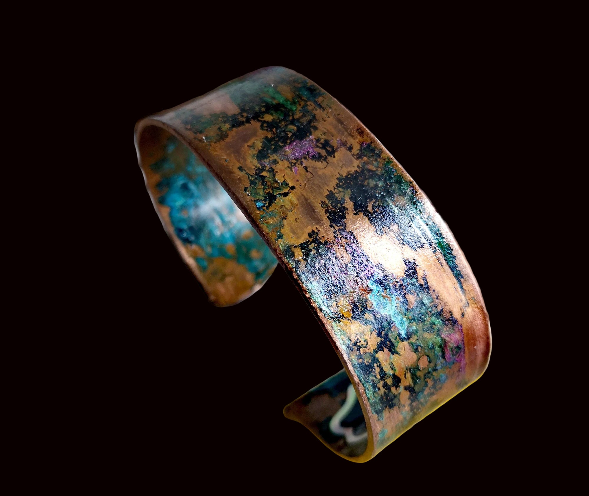 Cuff Bracelet Copper Patina Jewellery Handcrafted 7th Anniversary Gift For Her | FREE UK DELIVERY