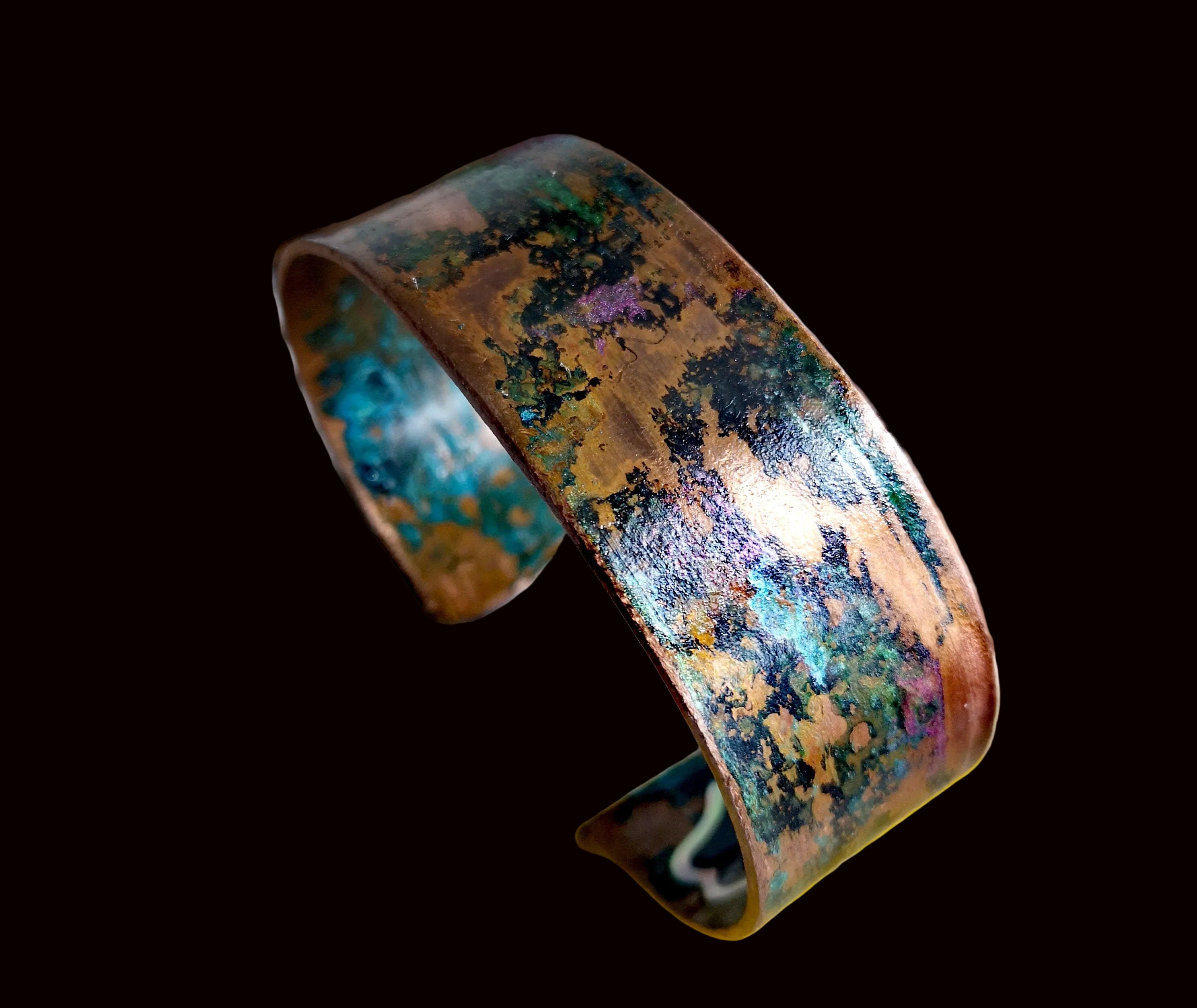 Cuff Bracelet Copper Patina Jewellery Handcrafted 7th Anniversary Gift For Her | FREE UK DELIVERY