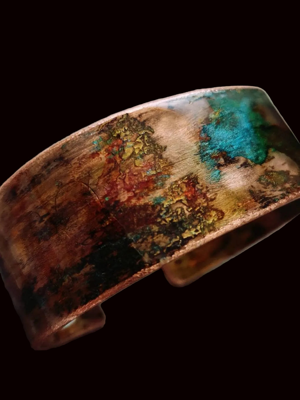 Cuff Bracelet Copper Patina Jewellery Handcrafted 7th Anniversary Gift For Her | FREE UK DELIVERY