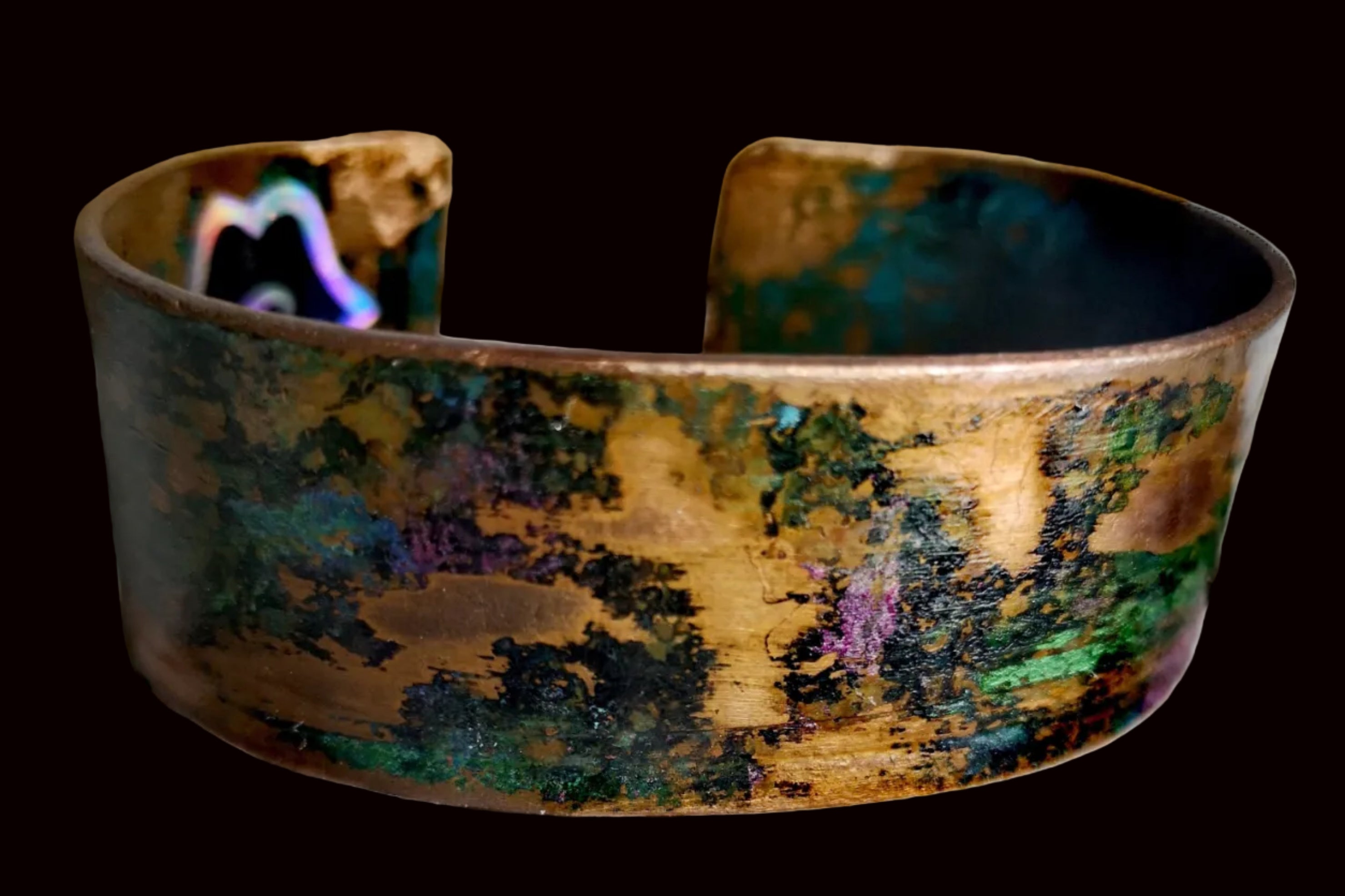 Cuff Bracelet Copper Patina Jewellery Handcrafted 7th Anniversary Gift For Her | FREE UK DELIVERY