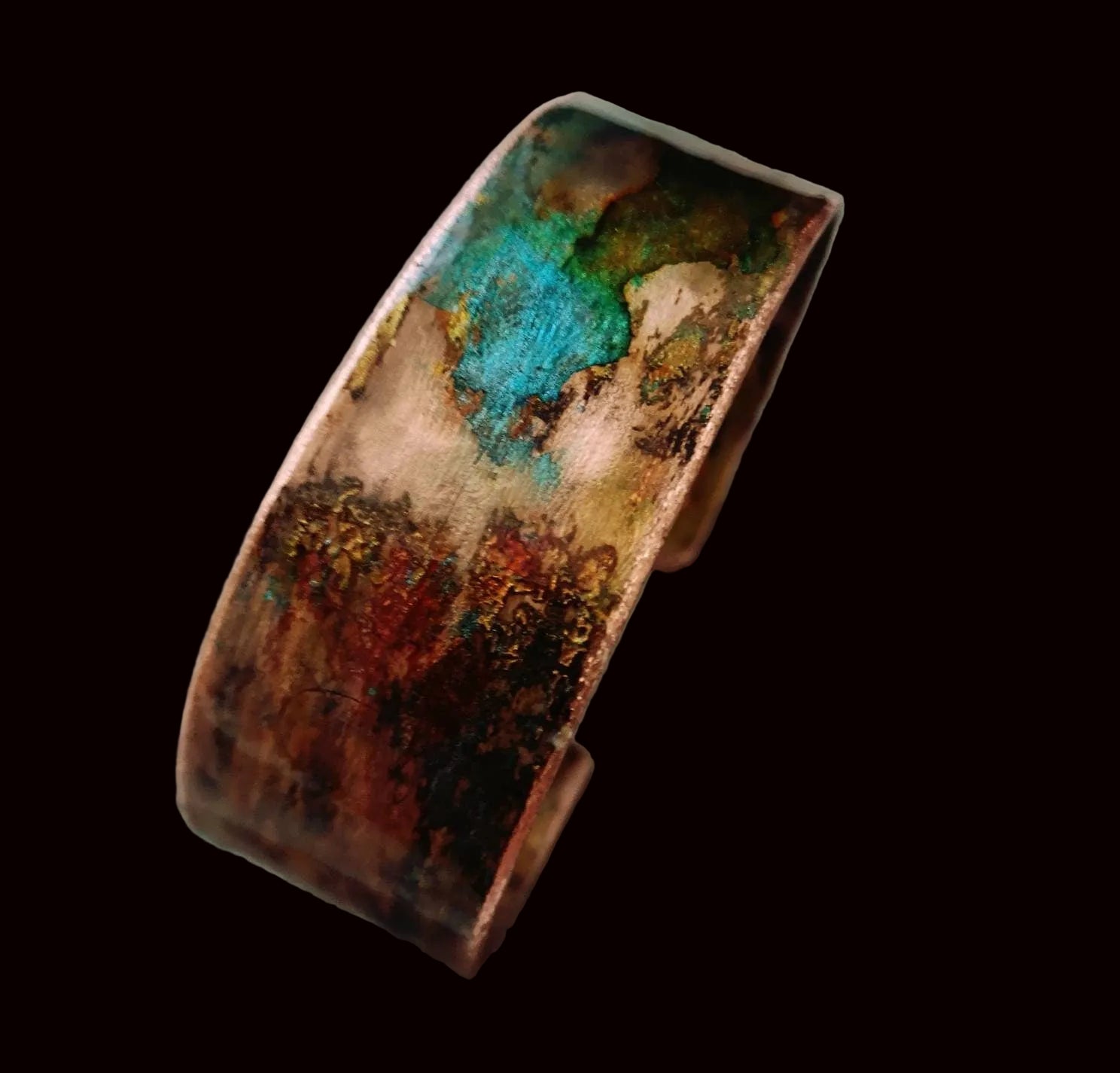 Cuff Bracelet Copper Patina Jewellery Handcrafted 7th Anniversary Gift For Her | FREE UK DELIVERY