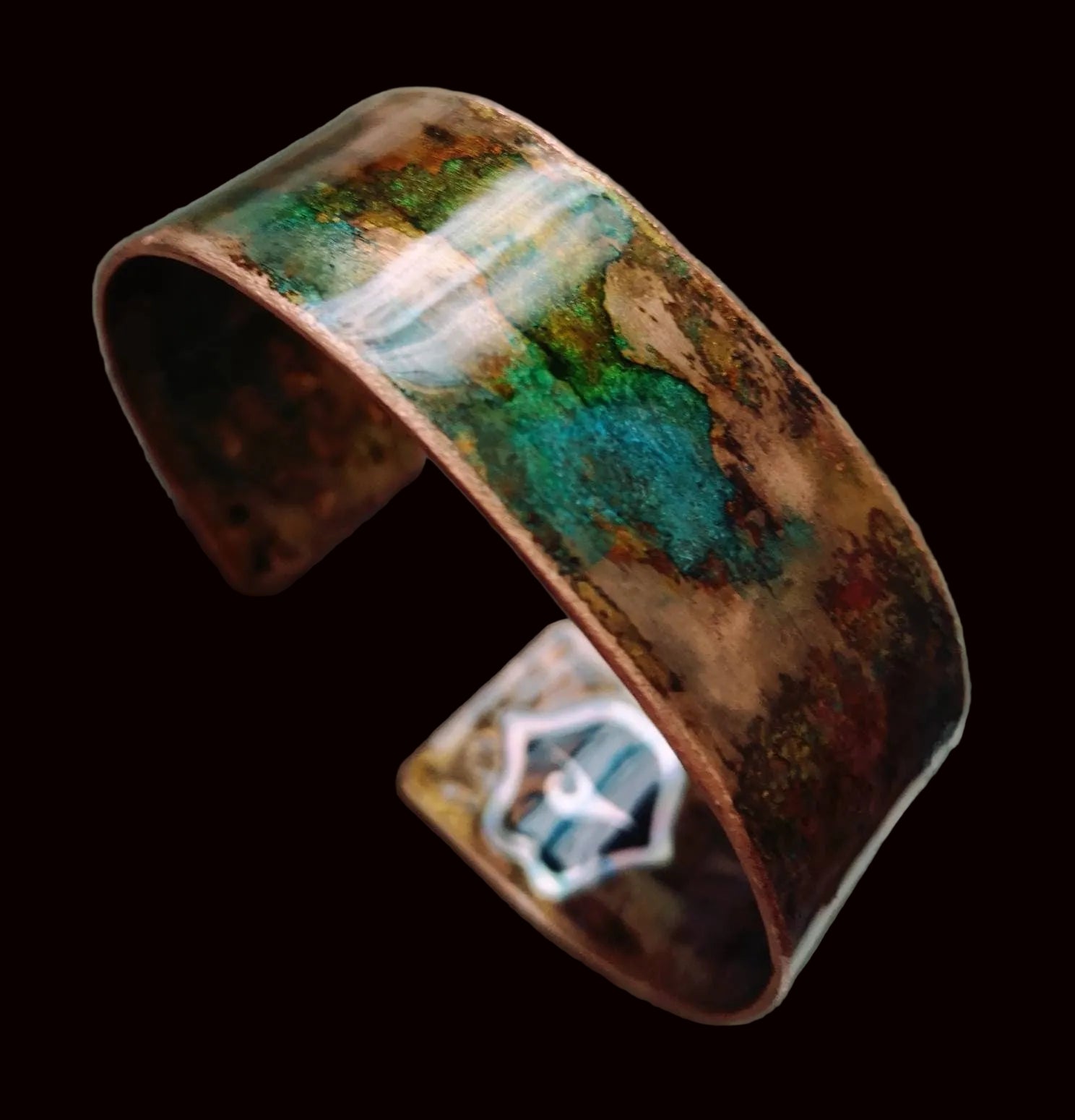 Cuff Bracelet Copper Patina Jewellery Handcrafted 7th Anniversary Gift For Her | FREE UK DELIVERY