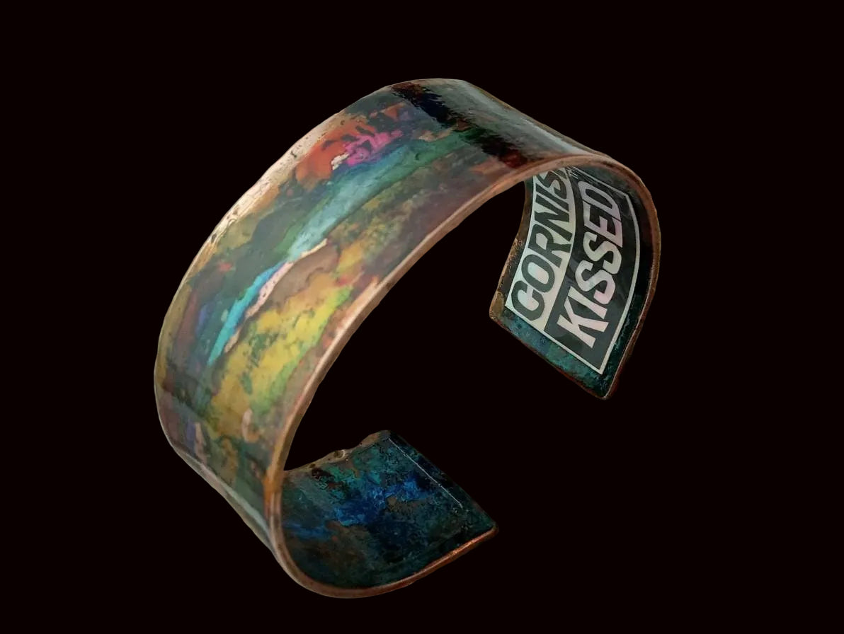 Cuff Bracelet Copper Patina Jewellery Handcrafted 7th Anniversary Gift For Her | FREE UK DELIVERY