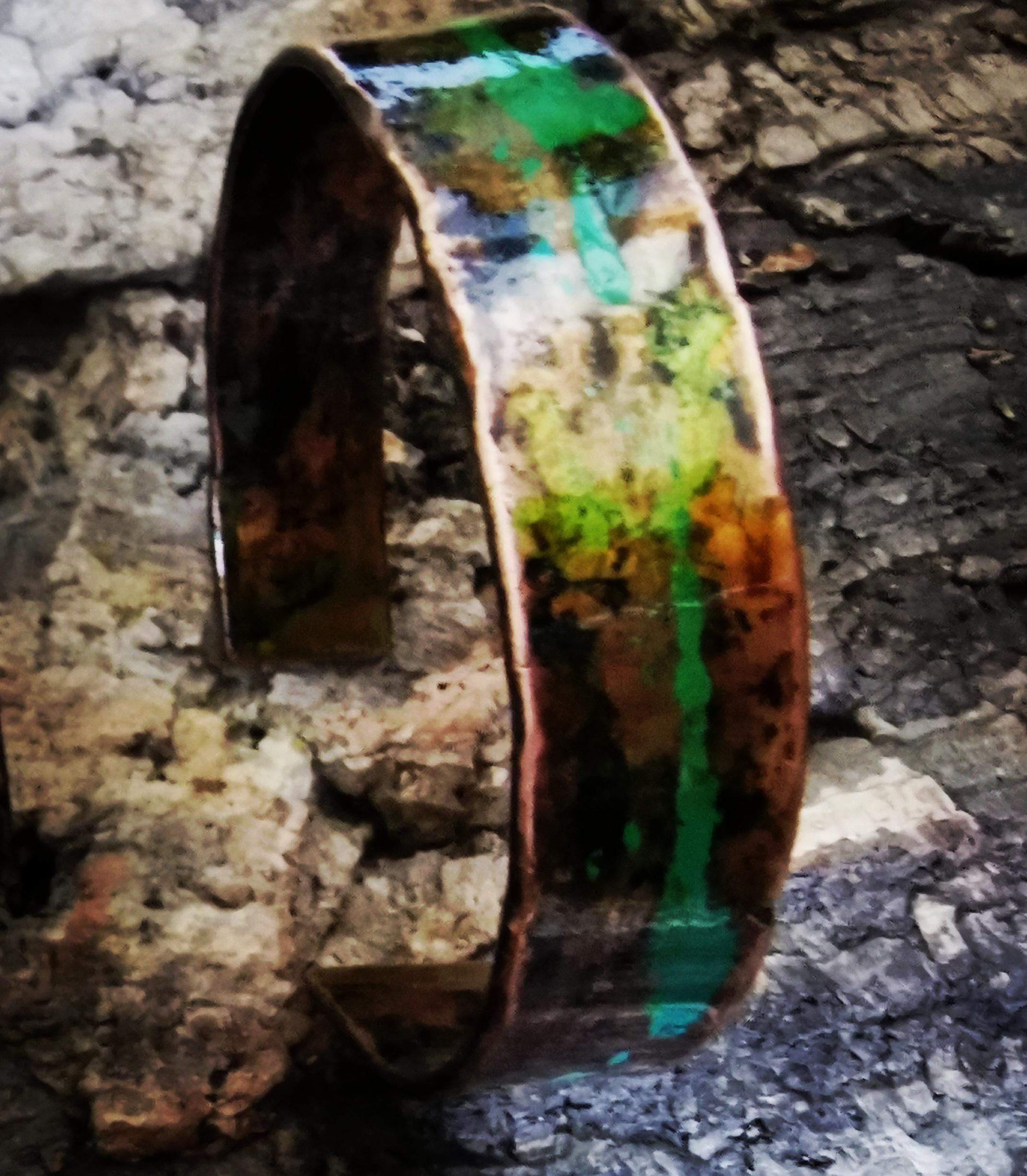 RMS Mulheim Shipwreck Copper Cuff Bracelet: Salvaged Patina Jewelry